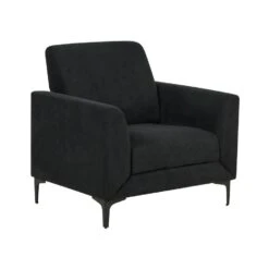 FENES - Fauteuil - Zwart - Stof