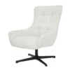 Livingfurn - Fauteuils Naomi Pearl - Wit - Stof