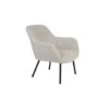 Housecraft Dude Loungestoel/ Fauteuil Bouclé Stof Beige/ Wit