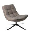 Draaifauteuil Stof/Textiel - Taupe - 86x74x84cm - Mattis