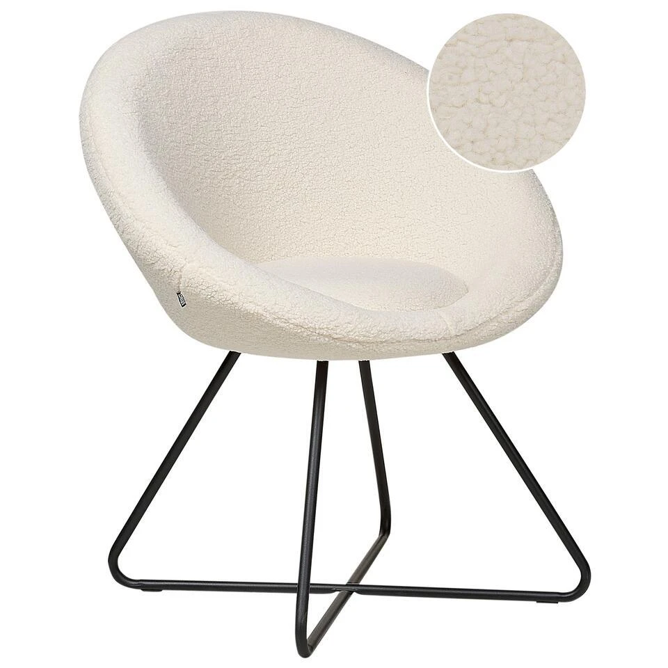 FLOBY II - Fauteuil - Crème - Bouclé 1 FLOBY II - Fauteuil - Crème - Bouclé