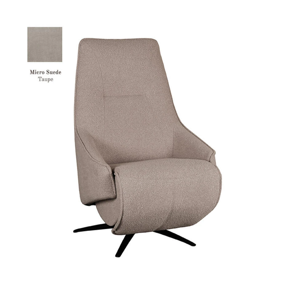 LABEL51 Fauteuil Odense - Taupe - Micro Suede - Elektrisch - 87x68x110 Cm 1 LABEL51 Fauteuil Odense - Taupe - Micro Suede - Elektrisch - 87x68x110 Cm
