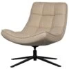 WOOOD Maudi Draaifauteuil - Polyester - Naturel - 84x74x86