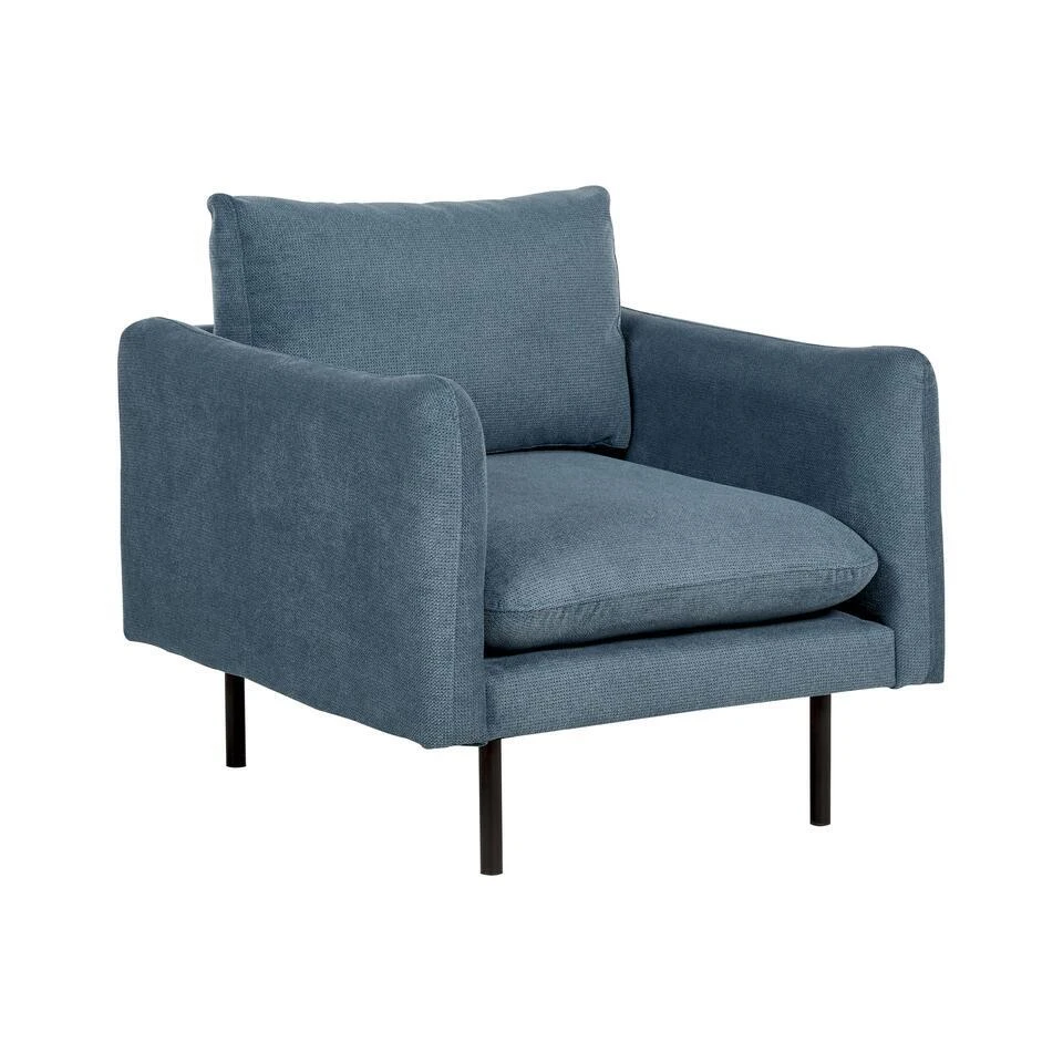 VINTERBRO - Fauteuil - Blauw - Polyester 1 VINTERBRO - Fauteuil - Blauw - Polyester
