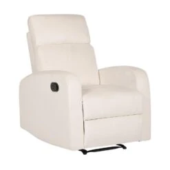 VERDAL - Relaxfauteuil Handmatig - Wit - Fluweel
