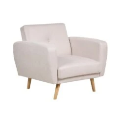 FLORLI - Fauteuil - Beige - Polyester