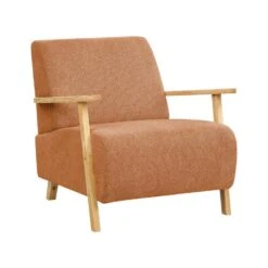 LESJA - Fauteuil - Oranje - Stof