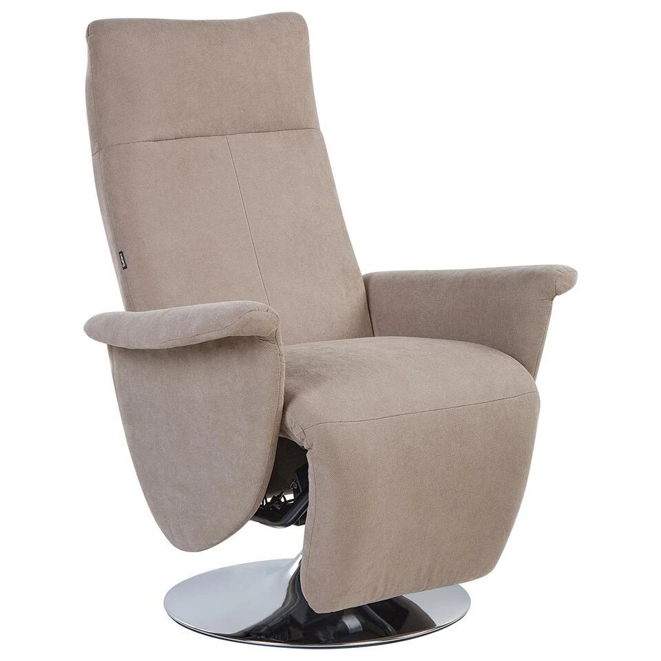 PRIME - Relaxfauteuil - Taupe - Polyester 1 PRIME - Relaxfauteuil - Taupe - Polyester