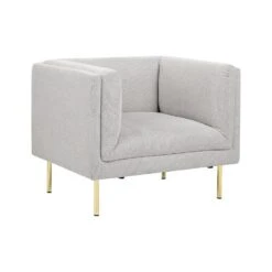 MOEN - Fauteuil - Grijs - Stof