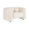 LEIREN - Fauteuil - Wit - Fluweel