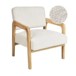 HJO - Fauteuil - Wit - Bouclé