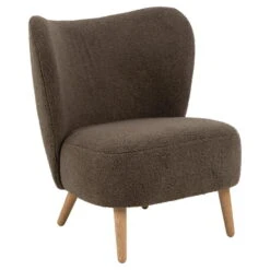 Fauteuil Bruin Stof - Zithoogte 45cm - 71x75x80cm - Ellie