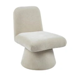 Draaifauteuil Taupe Stof - 70x60x78cm - Zithoogte 45cm - Olivier