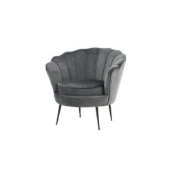 Svea - Rano Fauteuil - Velvet - Donkergrijs