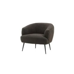 Svea - Vona Fauteuil - Boucle - Donkergrijs