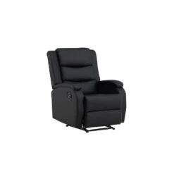 Svea - Pino Verstelbare Fauteuil - Lederlook - Zwart