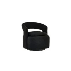 Svea - Teno Draaibare Fauteuil - Boucle - Zwart