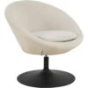 Fauteuil Beige Stof Draaibaar - Zithoogte 47cm - Eva