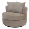Fauteuil Taupe Stof - Zithoogte 45cm - Thony Luxe