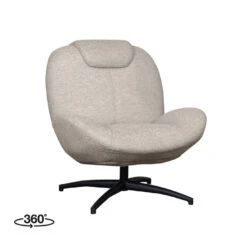 LABEL51 Fauteuil Clayton - Taupe - Stof