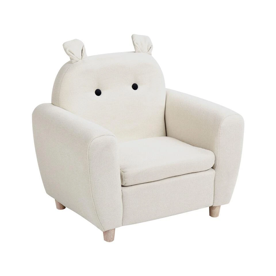 MARIBO - Kinderfauteuil - Beige - Linnen 1 MARIBO - Kinderfauteuil - Beige - Linnen