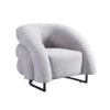 Merkloos HOME DELUXE Fauteuil MACA Fluweel Stof Grijs - 95 X 73 X 88 Cm