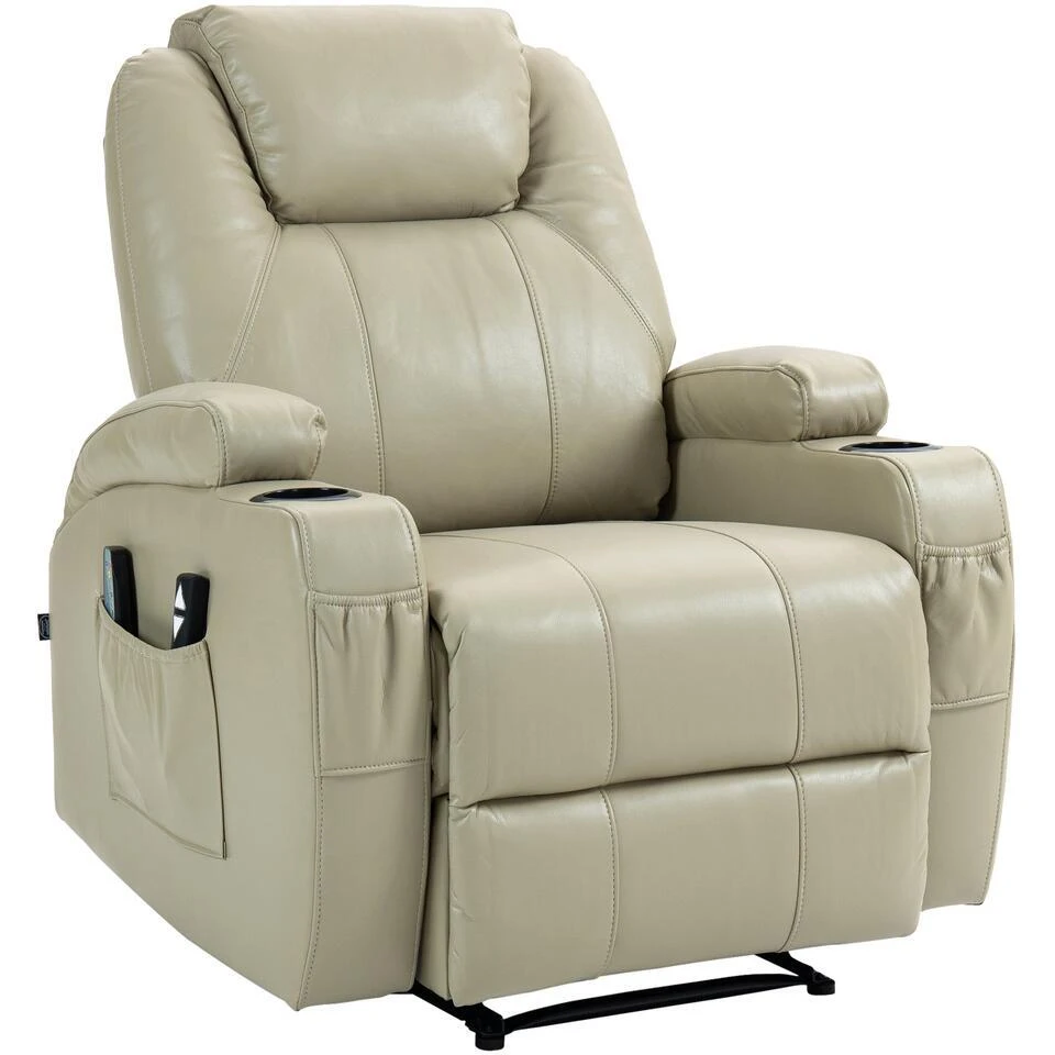 CLP Fauteuil Hepler Zwart Frame - Kunstleer - Creme 1 CLP Fauteuil Hepler Zwart Frame - Kunstleer - Creme