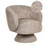 LIEKSA - Fauteuil - Beige - Bouclé