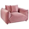 LUVOS - Fauteuil - Roze - Fluweel