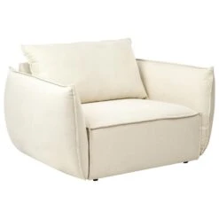 KUNES - Fauteuil - Lichtbeige - Polyester