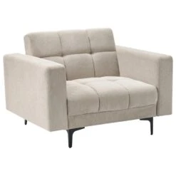 ALNES - Fauteuil - Beige - Polyester