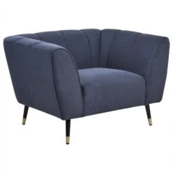 ORSTA - Fauteuil - Donkerblauw - Polyester
