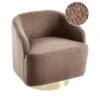 LAVIK - Fauteuil - Bruin - Bouclé