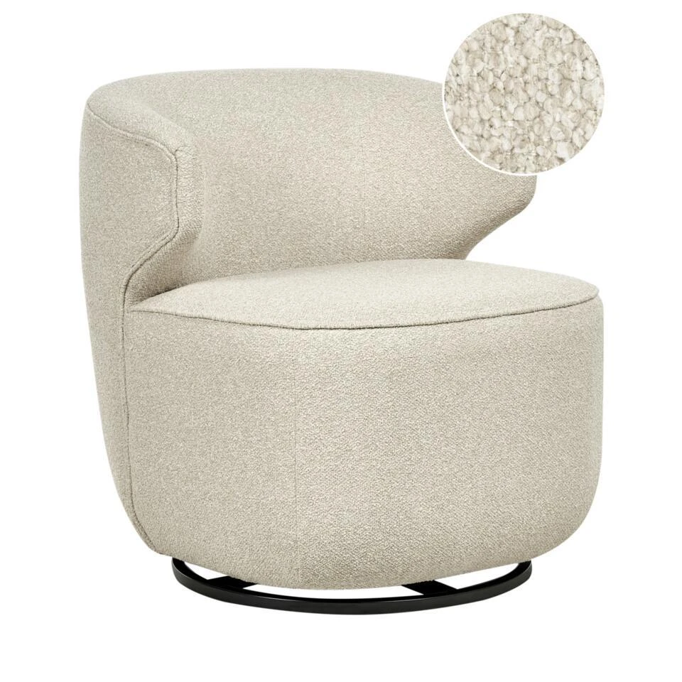 MOLLEBY - Fauteuil - Lichtbeige - Bouclé 1 MOLLEBY - Fauteuil - Lichtbeige - Bouclé