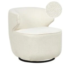 MOLLEBY - Fauteuil - Off-white - Bouclé
