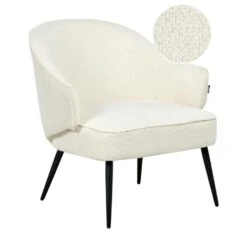 KAYLA - Fauteuil - Off-white - Bouclé