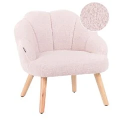 MILAND - Kinderfauteuil - Pastelroze - Bouclé