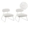 FROVI - Set Van 2 Fauteuils - Gebroken Wit - Polyester