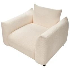 JAMSA - Fauteuil - Wit - Bouclé -Leen Bakker Fauteuils 10017afdfc924bcca60e9fb19e2e2fa8