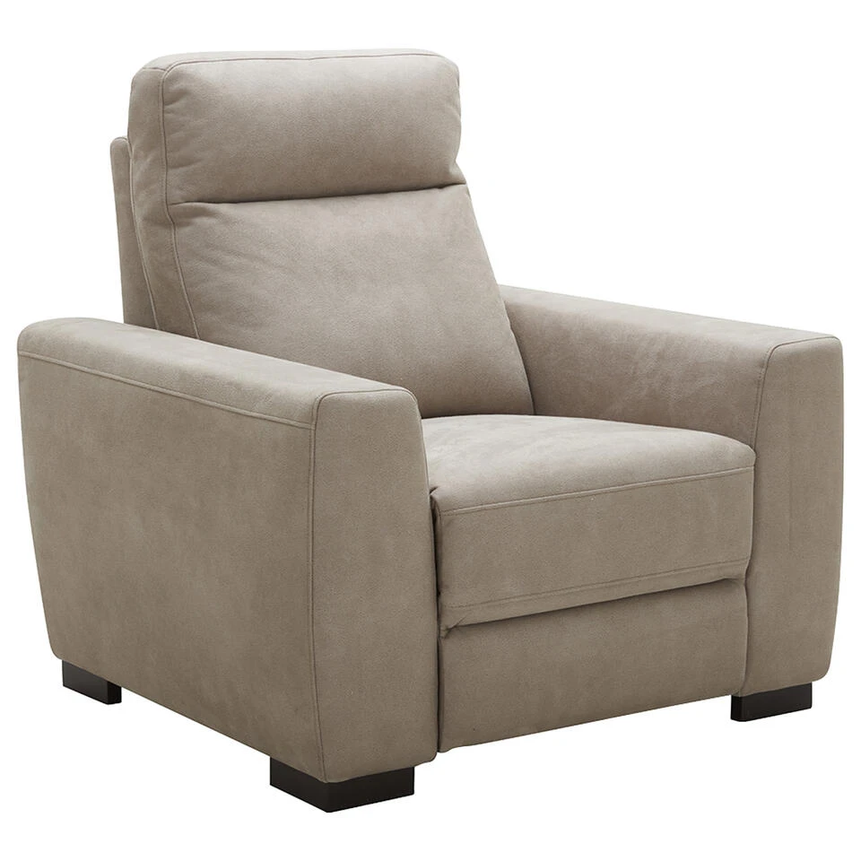 Relaxfauteuil James - Lederlook - Zilvergrijs 2 Relaxfauteuil James - Lederlook - Zilvergrijs - Afbeelding 2