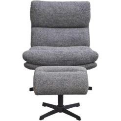 Fauteuil Bobbi Incl. Hocker - Antraciet 9 Fauteuil Bobbi Incl. Hocker - Antraciet -Leen Bakker Fauteuils 10201089 0100
