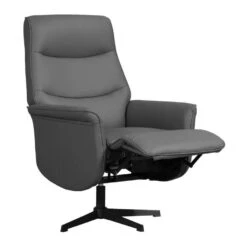 Relaxfauteuil Boaz -elektrisch Verstelbaar - Antraciet -Leen Bakker Fauteuils 10202140 0810 01