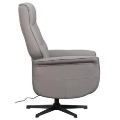 Relaxfauteuil Boaz Lederlook - Elektrisch Verstelbaar - Taupe -Leen Bakker Fauteuils 10202150 8000