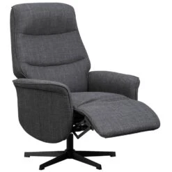 Relaxfauteuil Boaz Stof - Elektrisch Verstelbaar - Antraciet -Leen Bakker Fauteuils 10202151 0810