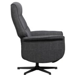 Relaxfauteuil Boaz Stof - Elektrisch Verstelbaar - Antraciet -Leen Bakker Fauteuils 10202151 8000