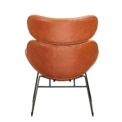 Fauteuil Cezar - Kunstleder - Zwart/cognac 8 Fauteuil Cezar - Kunstleder - Zwart/cognac -Leen Bakker Fauteuils 10203035 0900