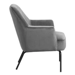 Fauteuil Hamburg - Fluweel - Donkergrijs -Leen Bakker Fauteuils 10207453 8000