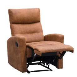 Relaxfauteuil Jackson - Stof - Cognac 6 Relaxfauteuil Jackson - Stof - Cognac -Leen Bakker Fauteuils 10209884 0810