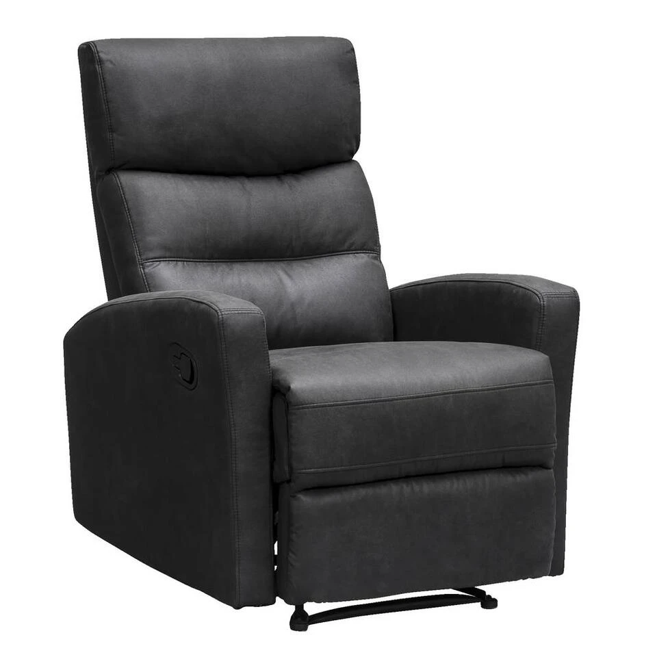 Relaxfauteuil Jackson - Stof - Zwart 1 Relaxfauteuil Jackson - Stof - Zwart