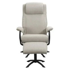 Relaxfauteuil Vincent Incl. Hocker - Zand -Leen Bakker Fauteuils 10209892 0101